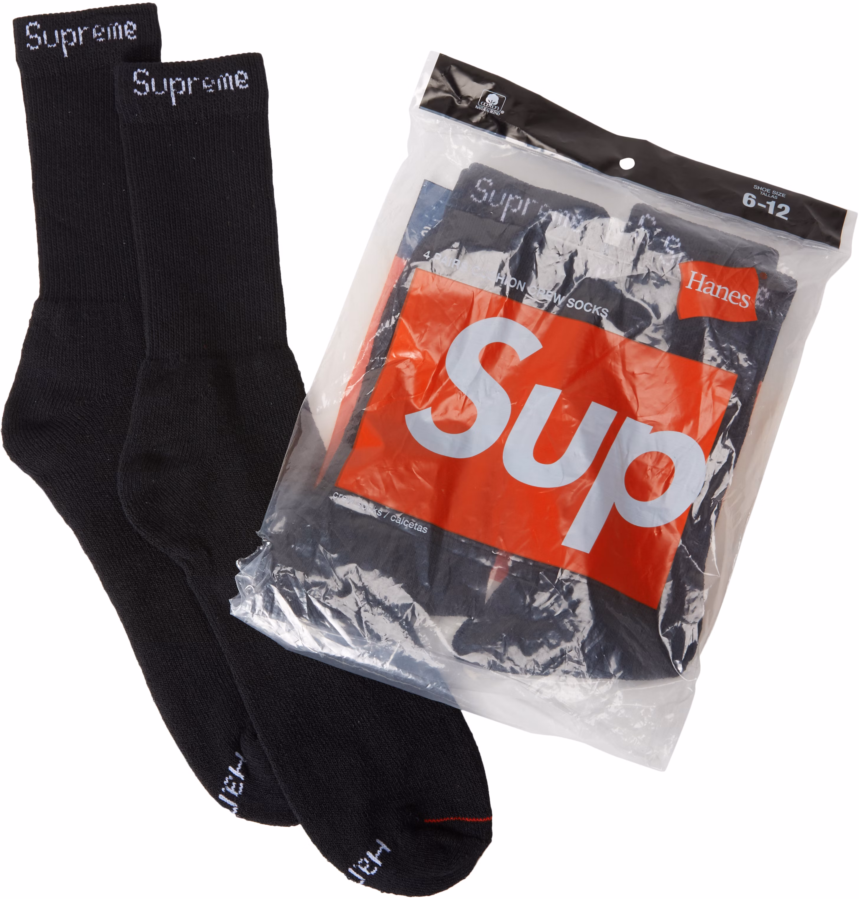 supreme-hanes-crew-socks-4-pack-black