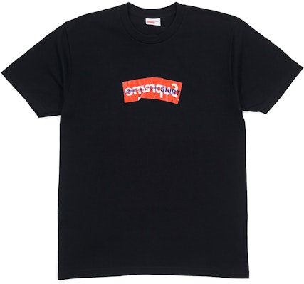 Supreme x Comme des Garçons Box Logo Tee Black Buy Supreme x Comme des Garçons Box Logo Tee Black