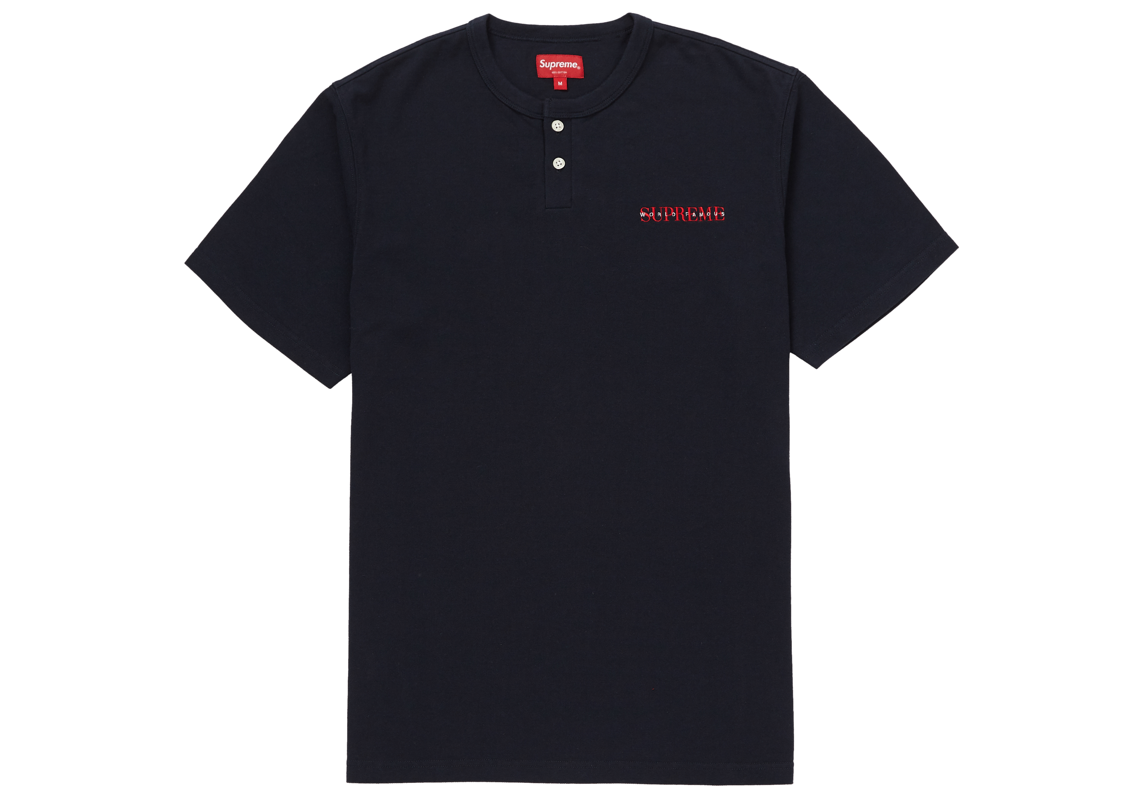 Supreme Pique SS Henley Black