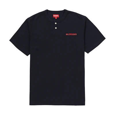 Supreme Pique SS Henley Black