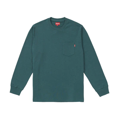 Supreme LS Pocket Tee FW18 Dark Teal