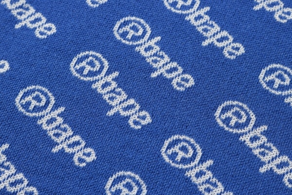 BAPE Logo Knit Crewneck Biru Order BAPE Logo Knit Crewneck Biru