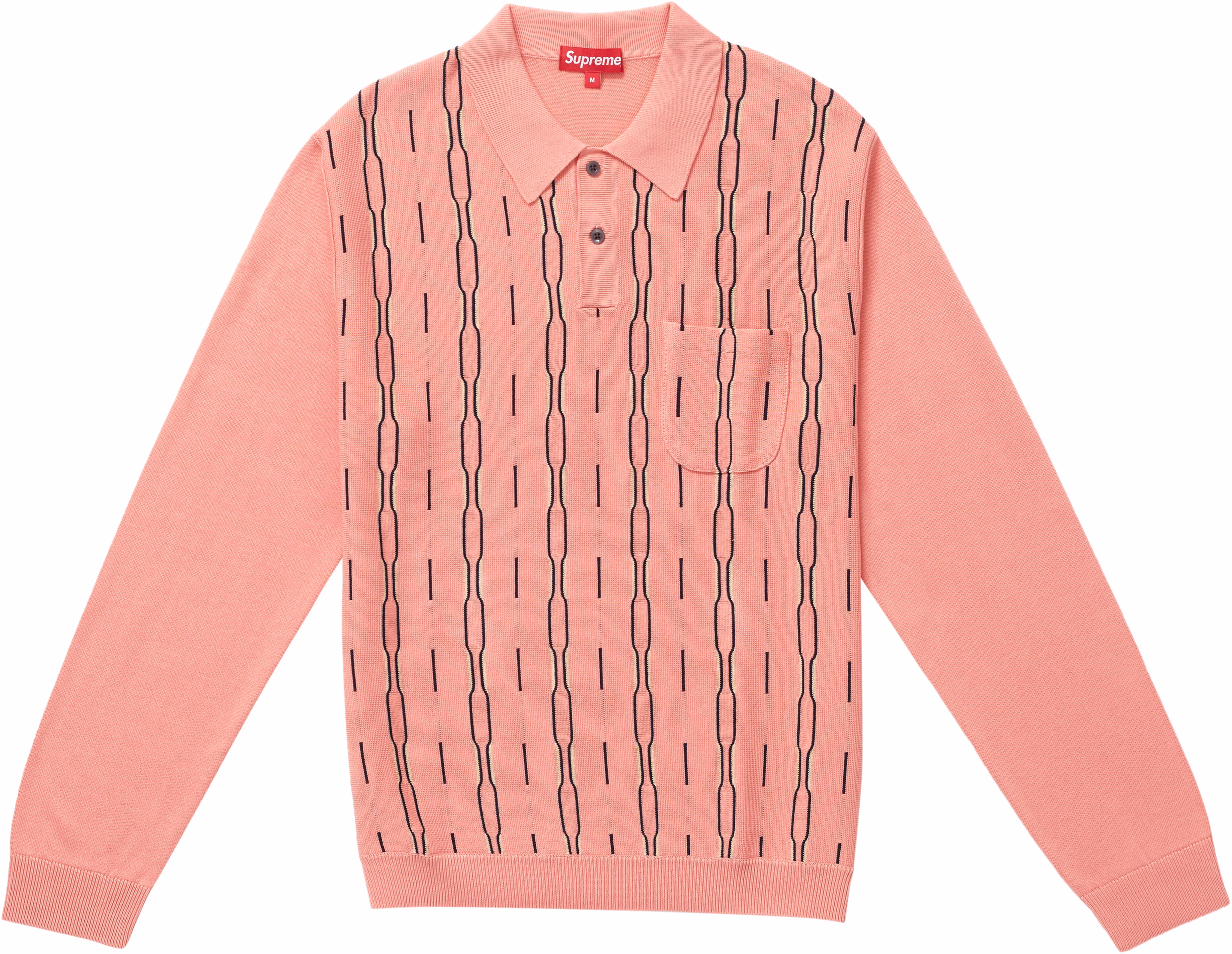 supreme-vertical-stripe-ls-polo-light-pink