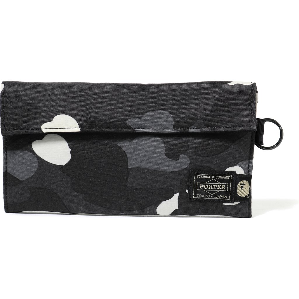 BAPE Porter City Camo Long Wallet Black - Novelship