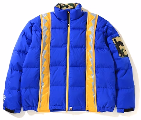 BAPE Wide Zip Down Jacket Blue Order BAPE Wide Zip Down Jacket Blue