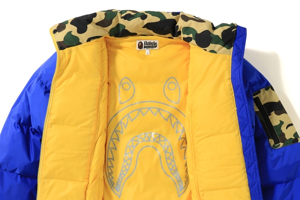 Buy BAPE Wide Zip Down Jacket Blue - Novelship