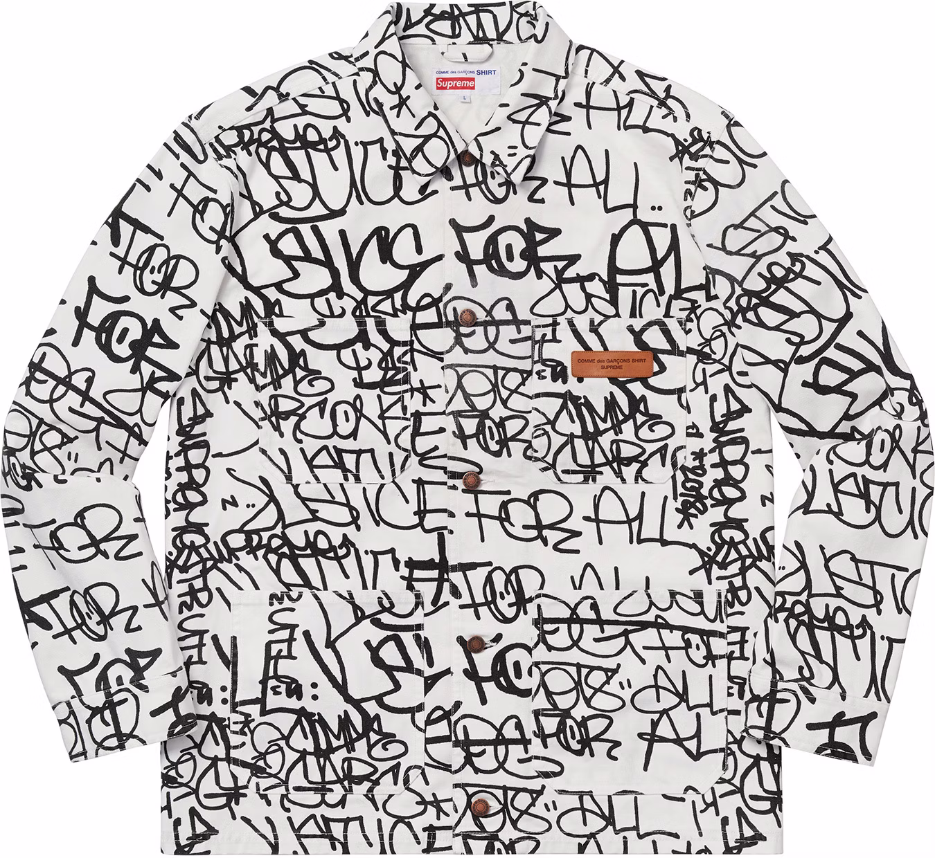 supreme-cdg-comme-des-garcons-shirt-printed-canvas-chore-coat-white