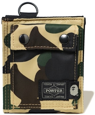 BAPE Porter 1st Camo Wallet Yellow Buy BAPE Porter 1st Camo Wallet Yellow