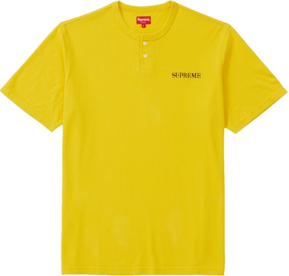 Supreme Pique SS Henley Yellow Buy Supreme Pique SS Henley Yellow