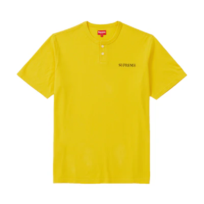 Supreme Pique SS Henley Yellow