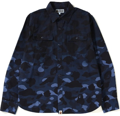 BAPE Color Camo Gradation Shirt Blue Buy BAPE Color Camo Gradation Shirt Blue