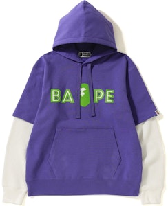 BAPE Hoodie Unggun Lapisan Mad Face Lebar Ungu Buy BAPE Hoodie Unggun Lapisan Mad Face Lebar Ungu