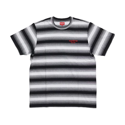 Supreme Gradient Striped SS Top Black
