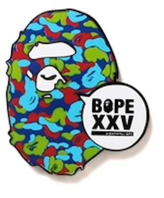 BAPE Store Singapore XXV Ape Head Pintrill Pins White Buy BAPE Store Singapore XXV Ape Head Pintrill Pins White