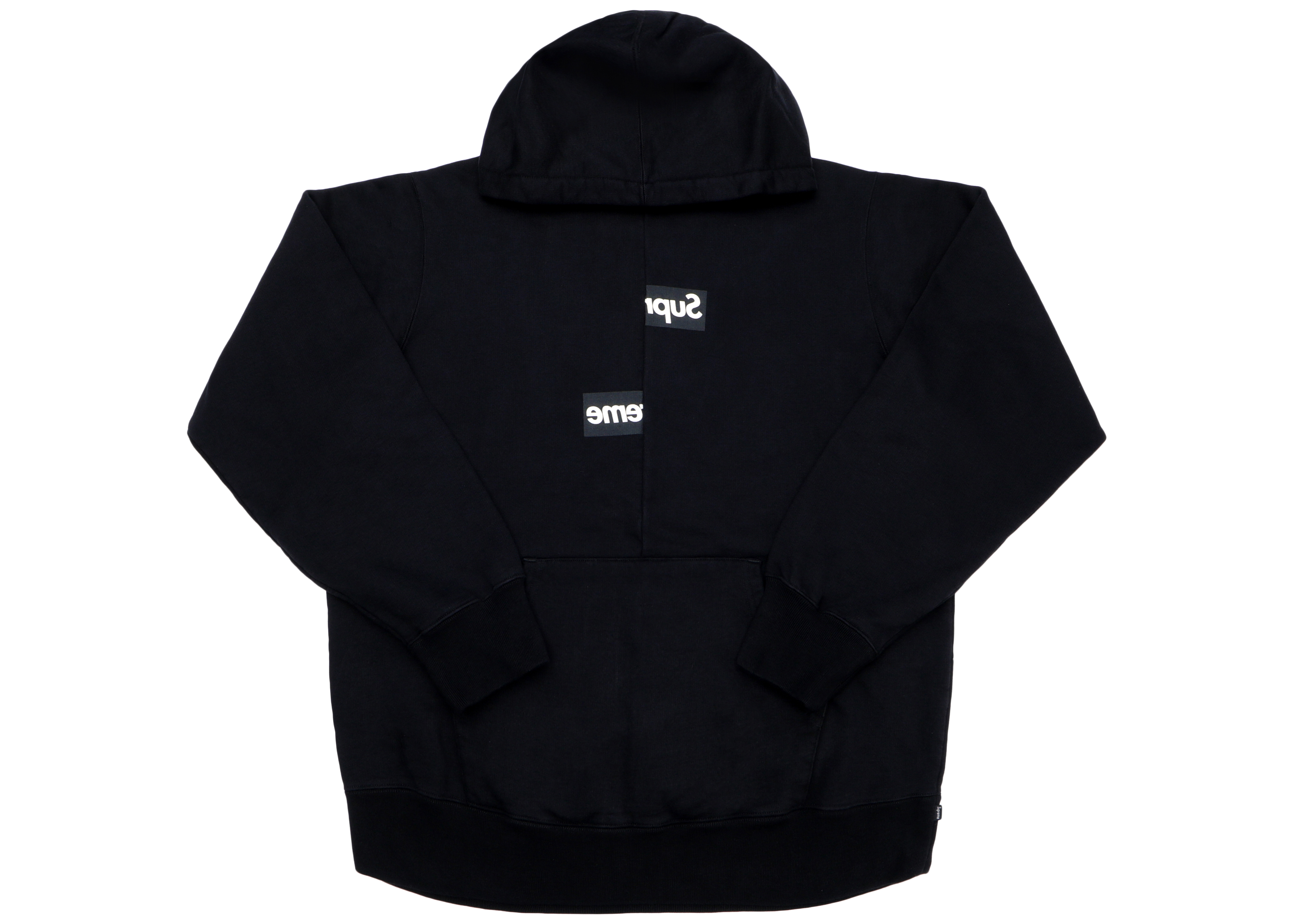 Supreme x Comme des Garçons Split Box Logo Hooded Sweatshirt Black