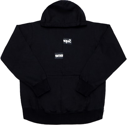 Supreme x Comme des Garçons Split Box Logo Hooded Sweatshirt Black -  Novelship