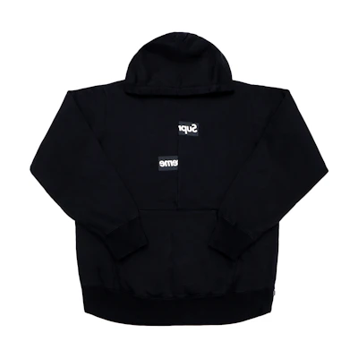 Supreme CDG Split Box Logo Hoodie Black