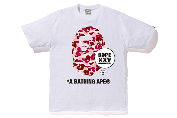 Buy BAPE专门店广岛XXV大猩猩头像白色T恤