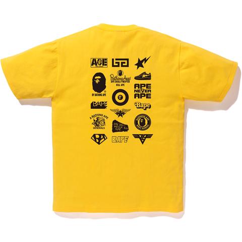 Buy BAPE Bi ‘Color Multi Logo Tee Yellow Black