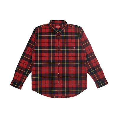 Supreme Tartan LS Flannel Shirt Red
