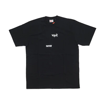 Supreme CDG Split Box Logo Tee Black