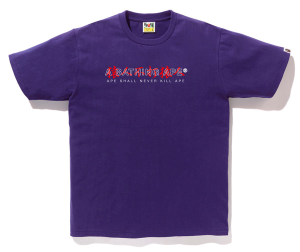 BAPE Kanji Logo Asnka Tee Purple
