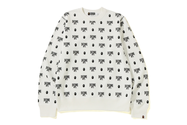 BAPE Monogram Crewneck White