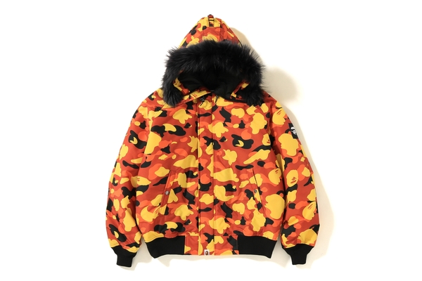 BAPE 1st Camo N 2B Down Jacket Orange - Novelship