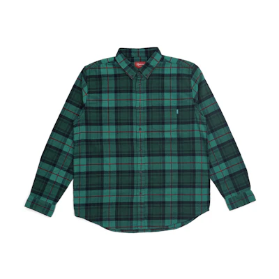 Supreme Tartan LS Flannel Shirt Green