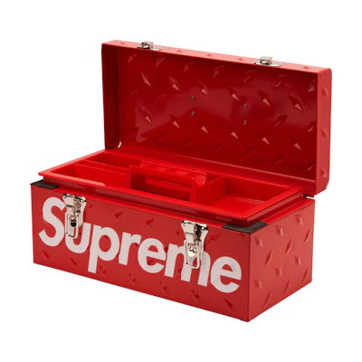 Supreme Diamond Plate Tool Box Red