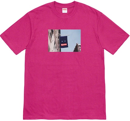 Supreme Banner Tee Magenta Buy Supreme Banner Tee Magenta
