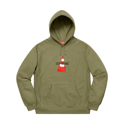 Supreme Cone Hooded Sweatshirt Light Olive