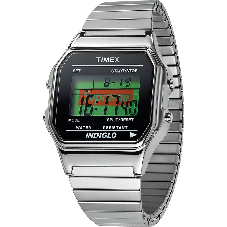 Supreme timex digital watch silver on sale