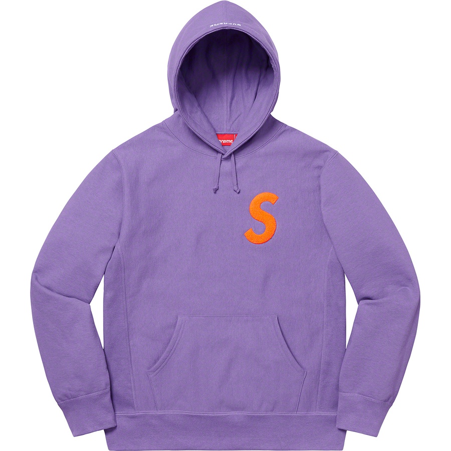 Supreme S Logo Hooded Sweatshirt (FW19) Light Violet - Novelship