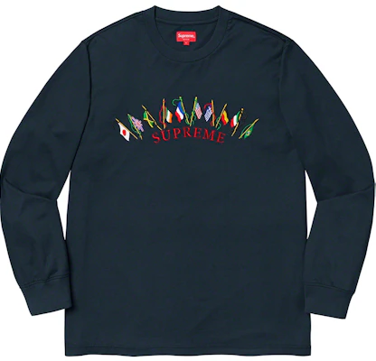 Baju Lengan Panjang Supreme Flags Warna Biru Navy Buy Baju Lengan Panjang Supreme Flags Warna Biru Navy
