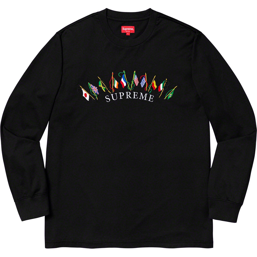 Supreme Flags L/S Top Black - Novelship