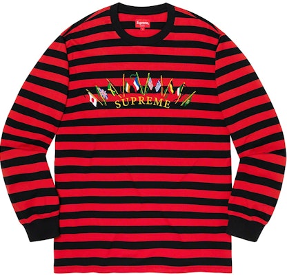Supreme Flags L/S Top Red Stripe Buy Supreme Flags L/S Top Red Stripe