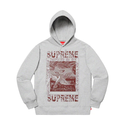 Supreme Doves Hooded Sweatshirt Heather Grey