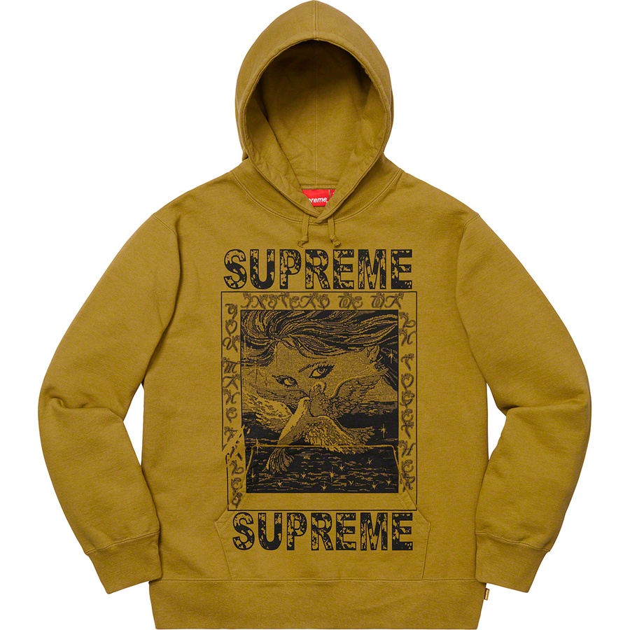 Supreme Doves Hooded Sweatshirt Dark Mustard