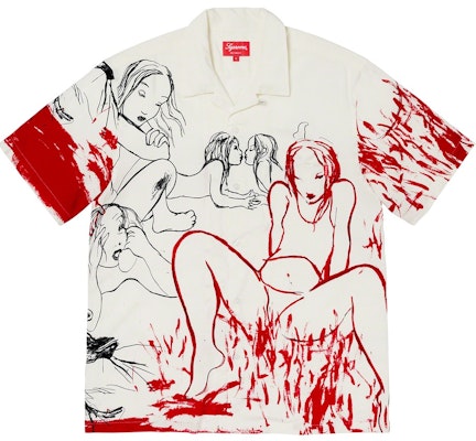 Supreme Rita Ackermann Rayon S/S Shirt White Buy Supreme Rita Ackermann Rayon S/S Shirt White