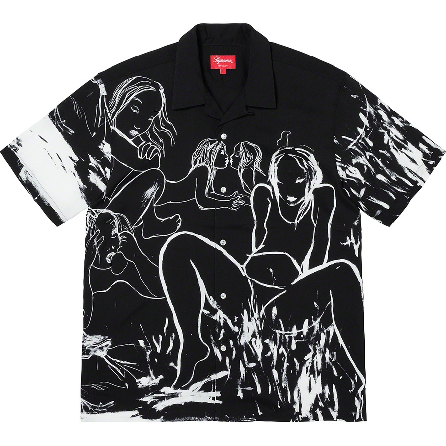 Supreme Rita Ackermann Rayon S/S Shirt Black - Novelship