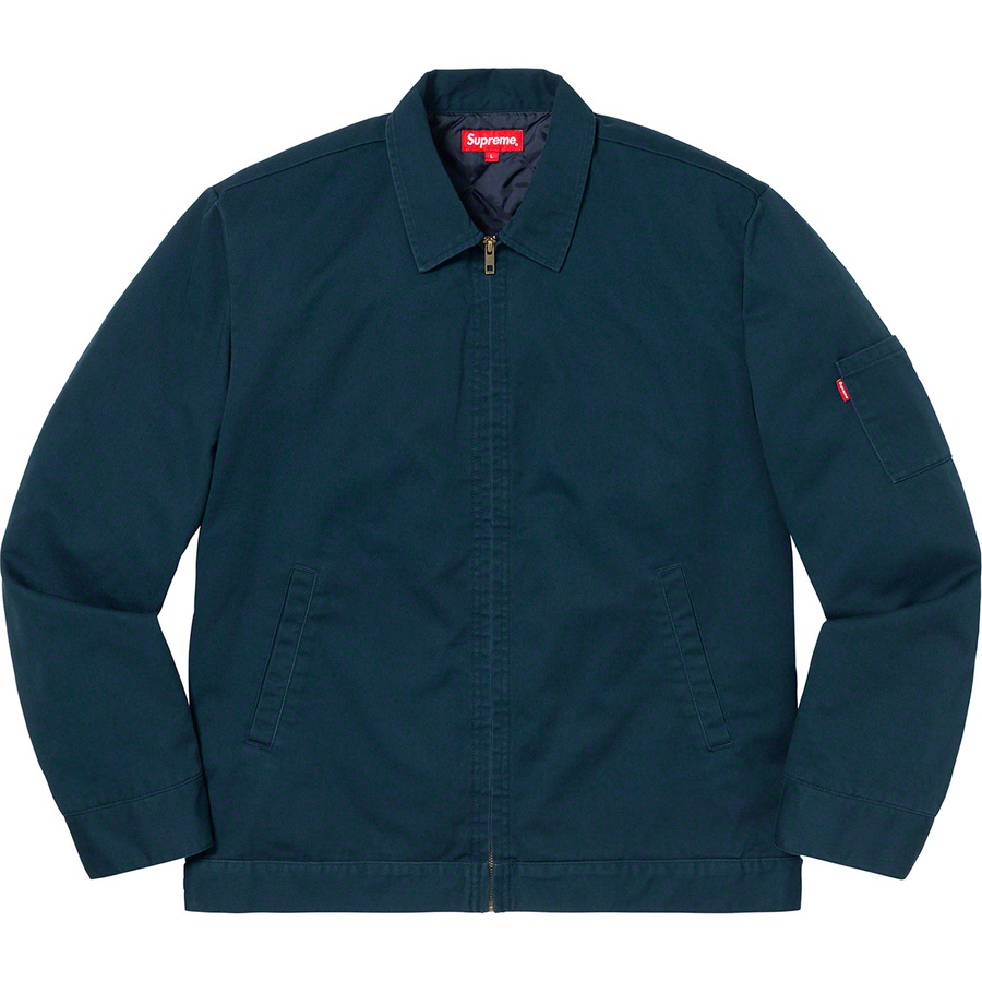 Supreme Cop Car Embroidered Work Jacket Light Navy - Novelship