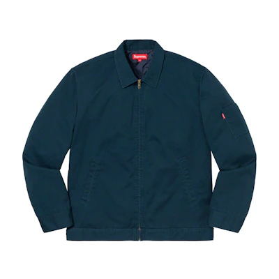 Supreme Cop Car Embroidered Work Jacket Light Navy