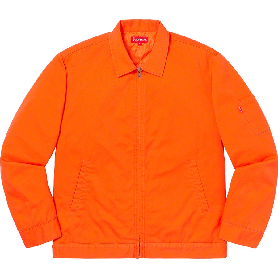 Supreme Cop Car Embroidered Work Jacket Orange - Novelship