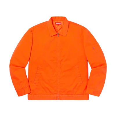 Supreme Cop Car Embroidered Work Jacket Orange