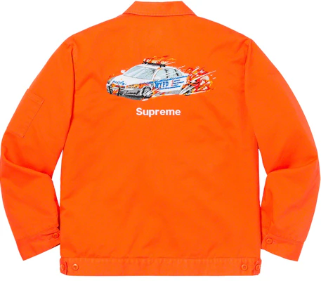 Supreme 警車刺繡工作外套 橘色 Order Supreme 警車刺繡工作外套 橘色