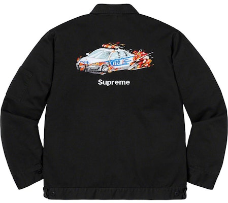 Jaket Kerja Bordir Supreme Cop Car Hitam Order Jaket Kerja Bordir Supreme Cop Car Hitam
