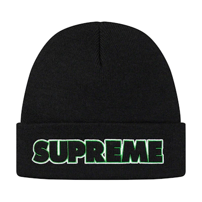 Supreme Outline Beanie Black