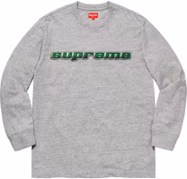 Supreme Chrome Logo L/S Top Heather Grey Supreme Chrome Logo L/S Top Heather Grey