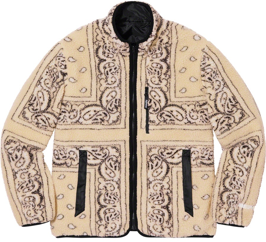 supreme-reversible-bandana-fleece-jacket-tan
